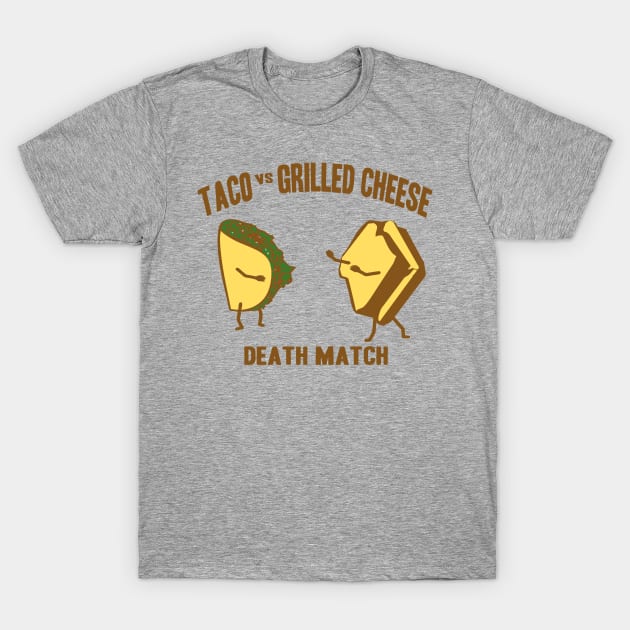 Taco vs Grilled Cheese T-Shirt by Clutch Tees